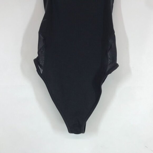 NIKE -WOMEN'S XS -BLACK DRI FIT  ONE SHOULDER COTTON BLEND YOGA BODYSUIT AR6409 - Picture 6 of 6